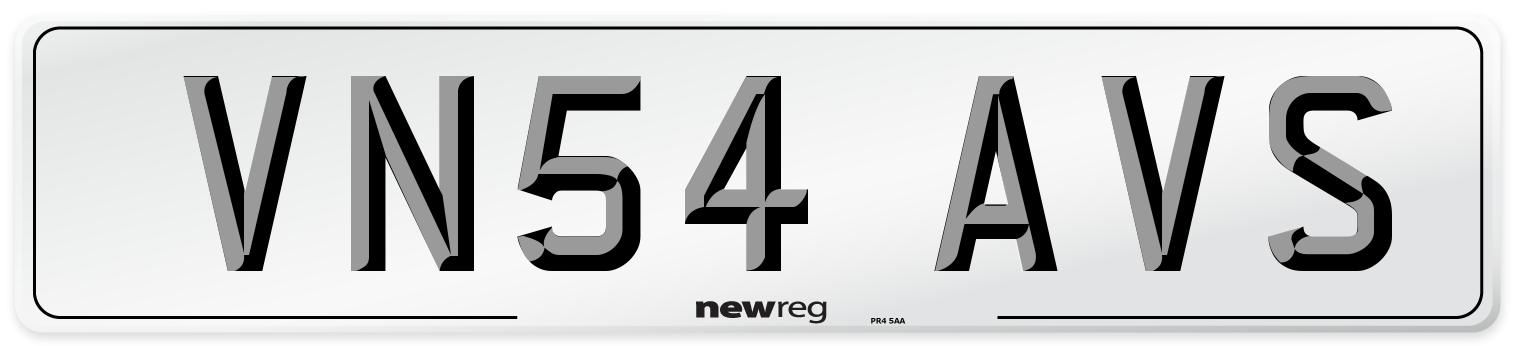 VN54 AVS Number Plate from New Reg